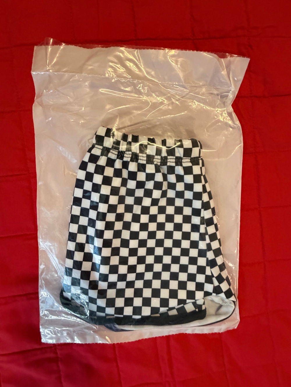 Kids Black and White Checkerboard Shorts